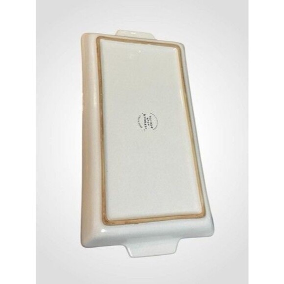 NWOB Ceramic Nova Deruta Hand Painted Flower Dragons Tray Italy 10.75"x5” - Picture 5 of 11